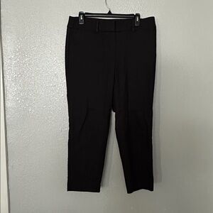 Ann Taylor Loft Black Marisa Cropped Trouser Dress Pants